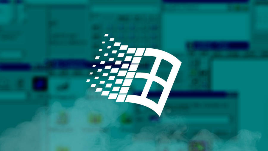 Windows 95 Flag Logo White Wallpaper