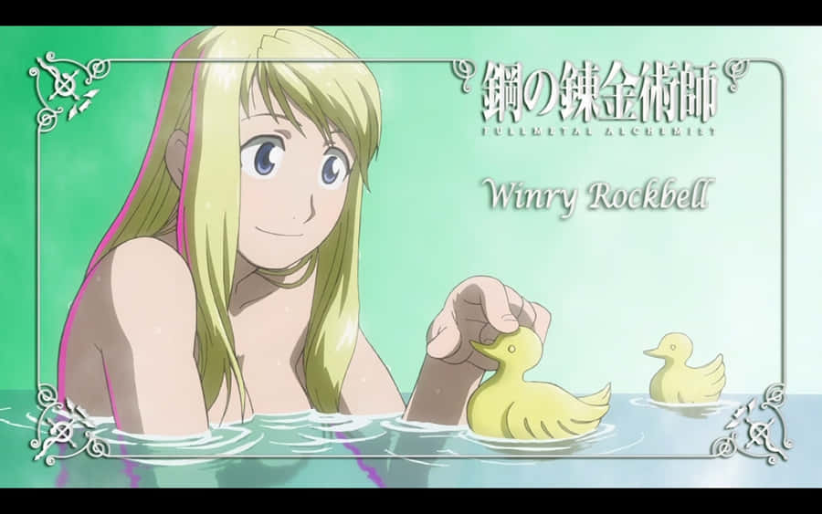 Winry Rockbell In Mechanical Workshop Wallpaper