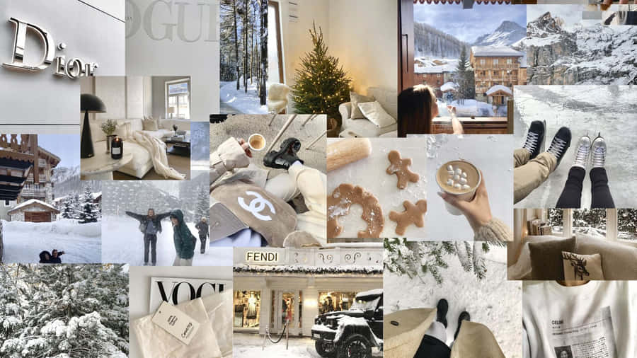 Winter Aesthetic Surrounded By Stunning Nature Wallpaper