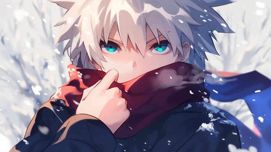 Winter Anime Character With Scarf Wallpaper