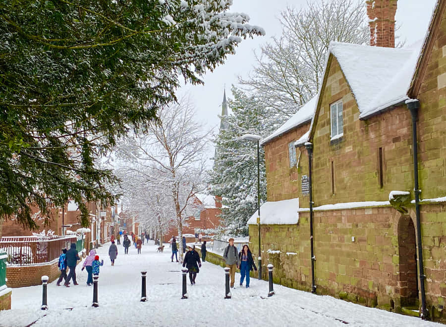 Winter Dayin Lichfield Wallpaper