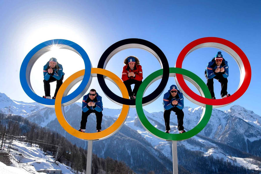 Winter Olympics Logo Hoops Wallpaper