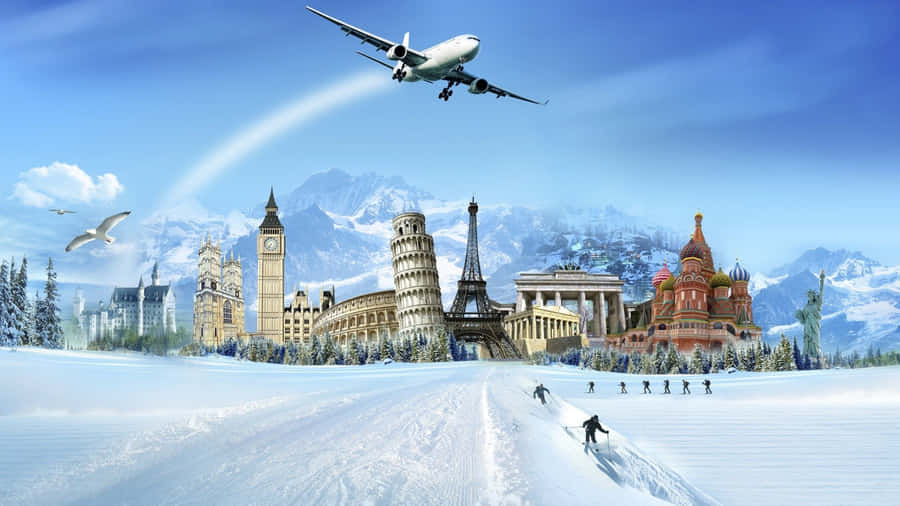 Winter Travel Fantasy Landscape.jpg Wallpaper