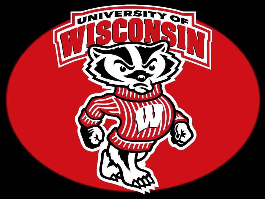 Wisconsin Badgers Wallpaper Featuring Team Logo Wallpaper