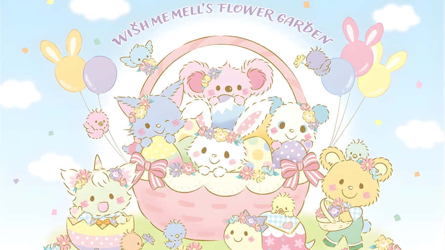 Wish Me Mell Flower Garden Wallpaper