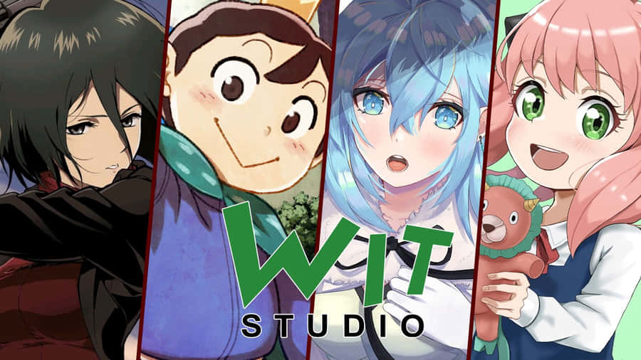 Wit Studio Anime Characters Collage Wallpaper