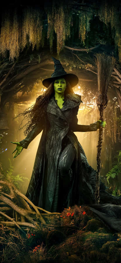 Witch In Enchanted Forest Wallpaper