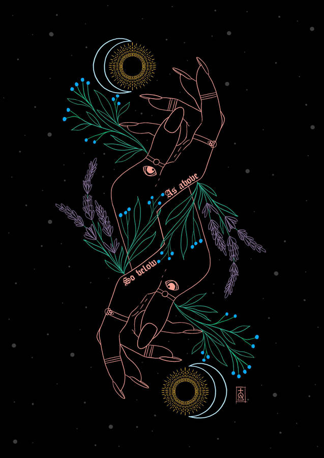 Witchy Hand Aesthetic Wallpaper