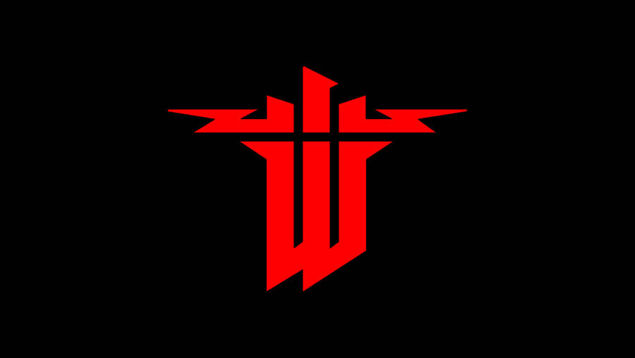 Wolfenstein Red And Black Logo Wallpaper