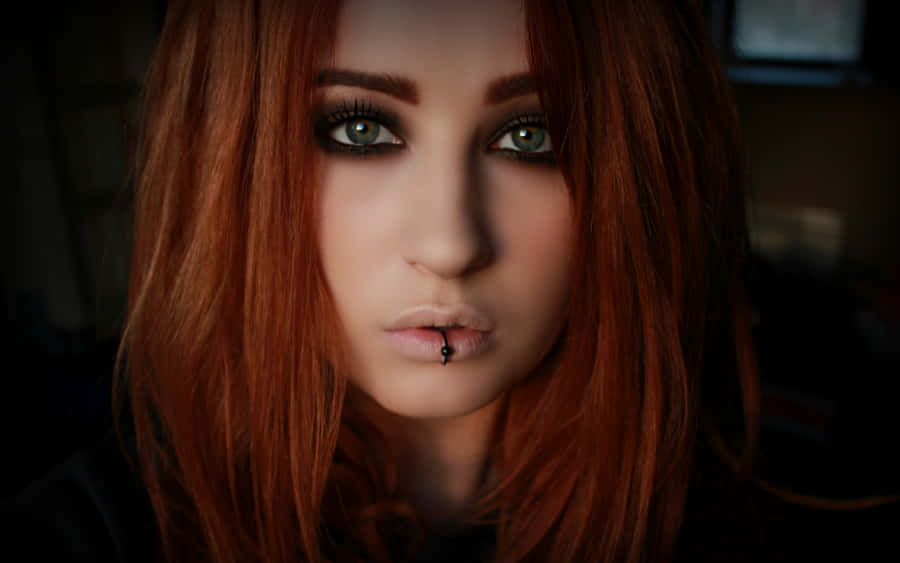Woman Face Lip Gorgeous Piercing Wallpaper