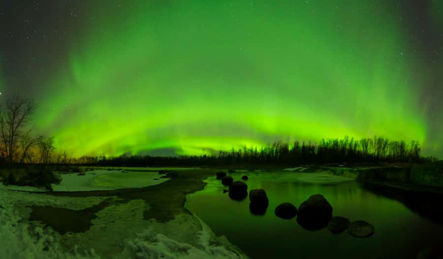 Woman Outdoors Enjoying The Natural Scenery Wallpaper