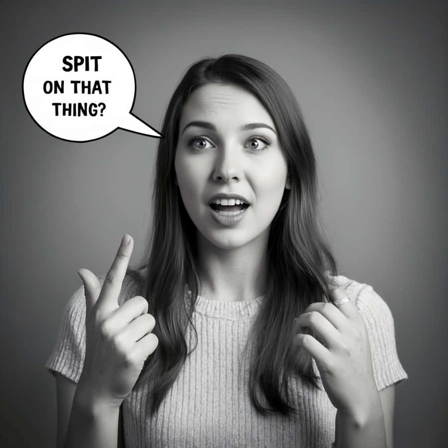 Woman Questioning Speech Bubble Wallpaper