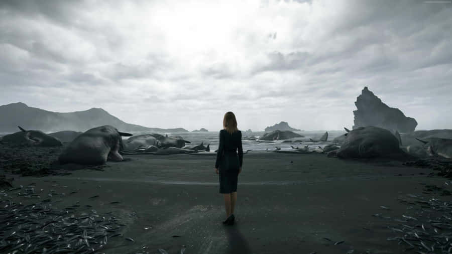 Woman Standing Death Stranding Pc Wallpaper
