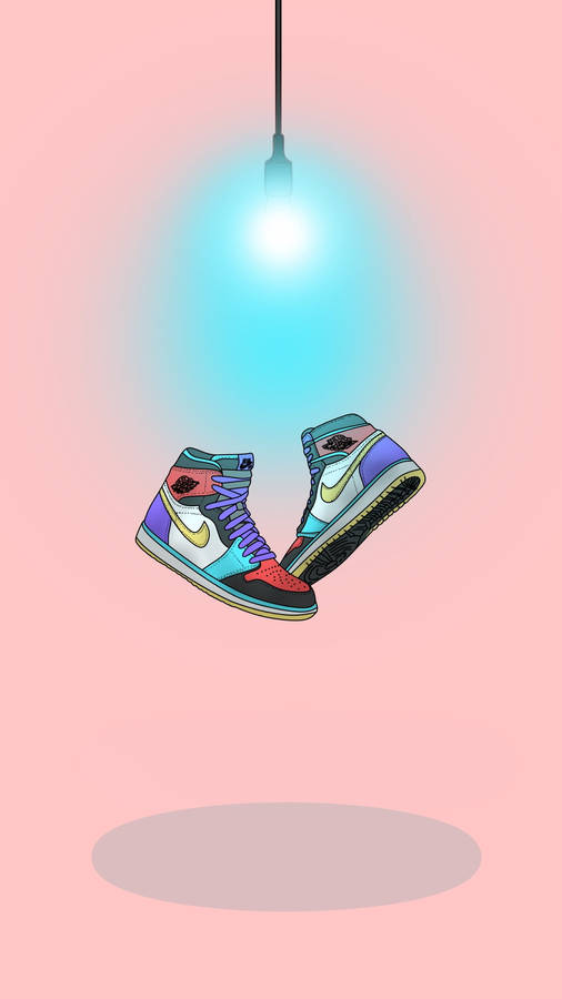 Wonderful Cartoon Nike Jordan 1 Wallpaper