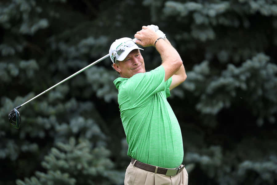 Woody Austin Swinging His Golf Club Wallpaper