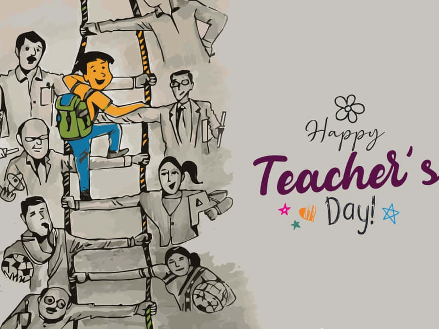 World Teachers Day Celebration Illustration Wallpaper