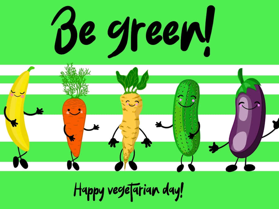 World Vegetarian Day Celebration Illustration Wallpaper
