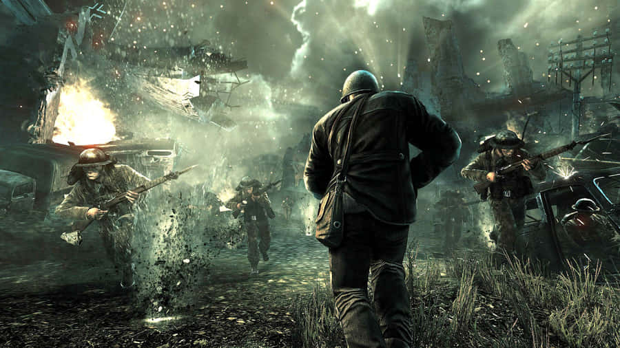 World War Battlefield Chaos Wallpaper