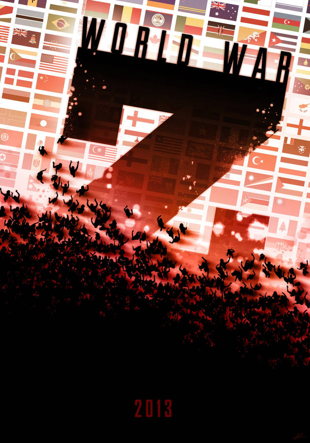 World War Z 4k Flags Poster Wallpaper