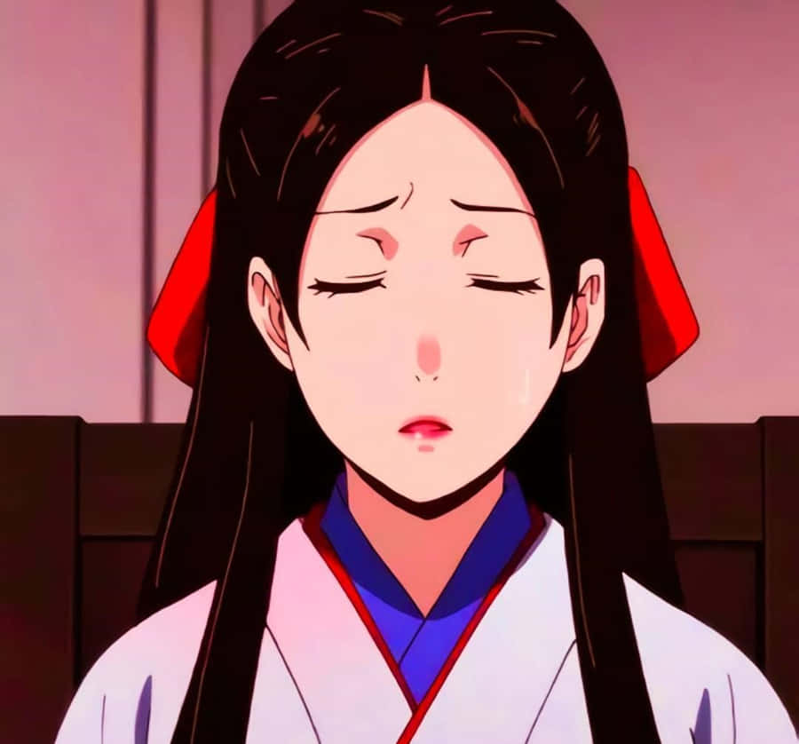 Worried Anime Girl Expression Wallpaper