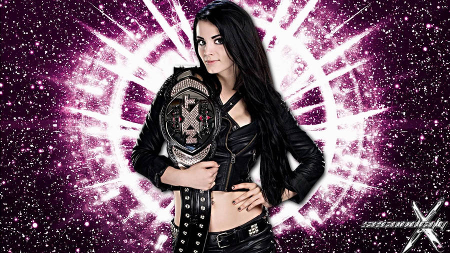 Wwe Paige Purple Galaxy Wallpaper
