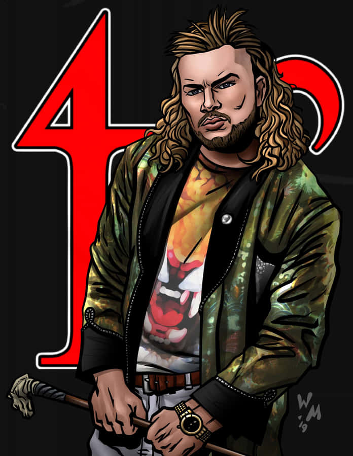 Wwe Wrestler Brian Pillman Fan Art Wallpaper