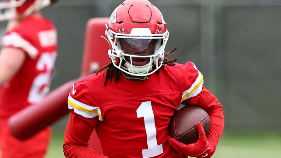 Xavier Worthy Football Training Wallpaper