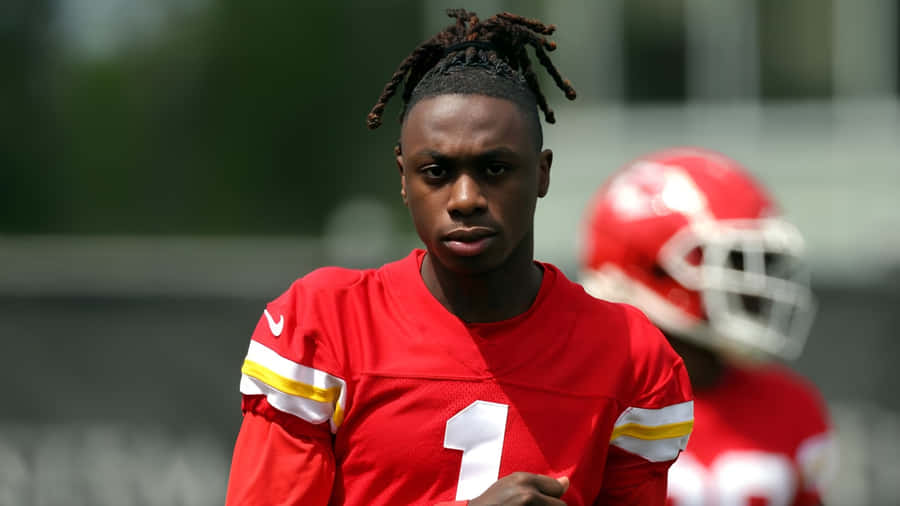 Xavier Worthy Football Training Wallpaper