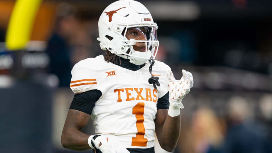 Xavier Worthy Texas Football Star Wallpaper