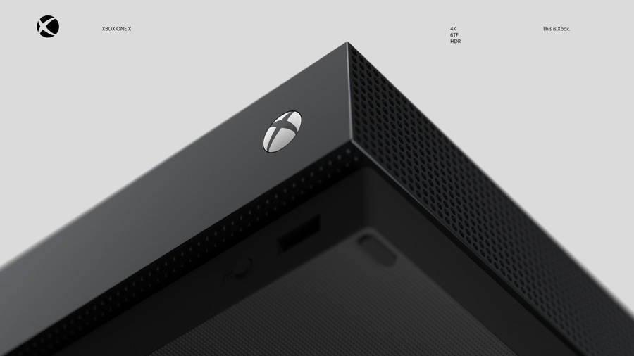 Xbox One X Console Close Up View Wallpaper