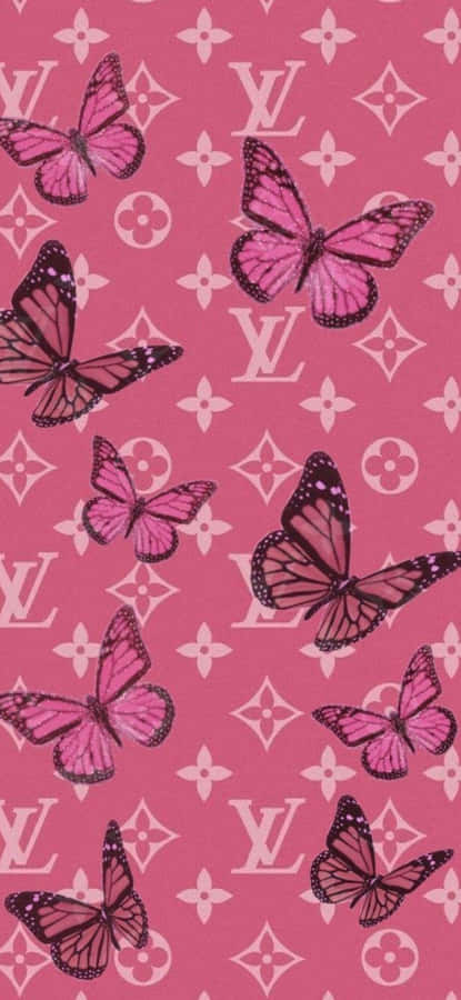 Y2 K Butterfly Louis Vuitton Wallpaper Wallpaper