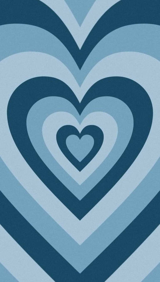 Y2k Heart With Faded Blue Colour Wallpaper