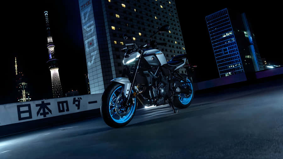 Yamaha Mt 07 Night Ride Wallpaper