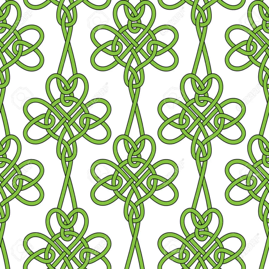 Yarns Weaved Into Celtic Irish Cloverleaves Wallpaper