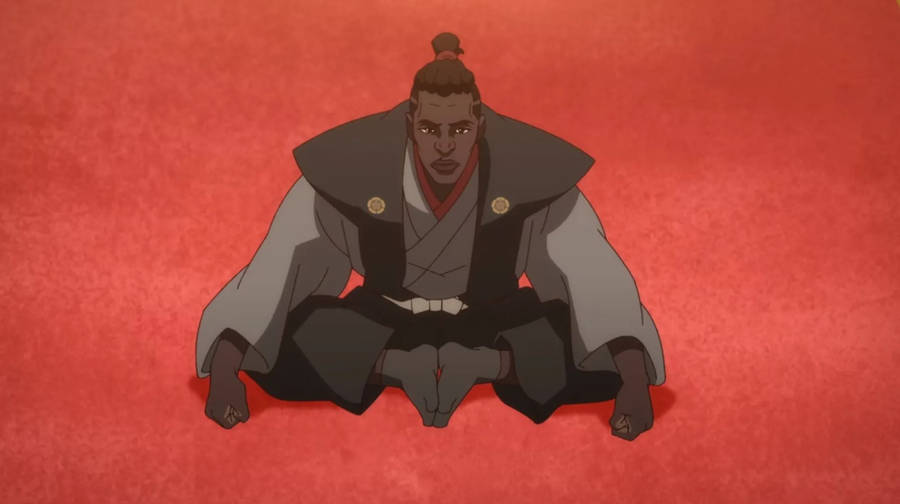 Yasuke In Red Setting Wallpaper