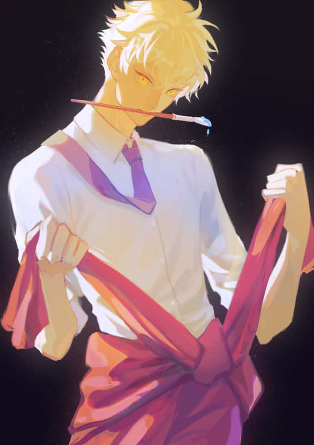 Yatora Yaguchi Immersed In Painting Wallpaper