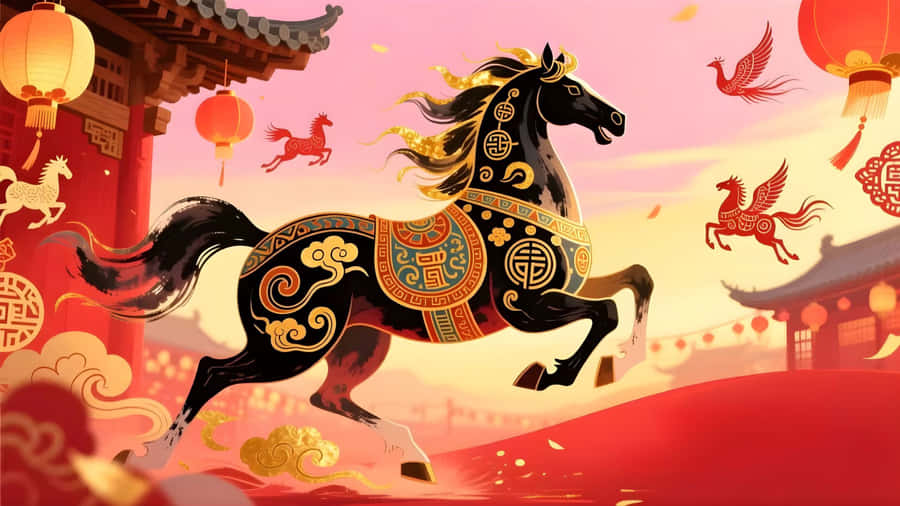 Year Of The Horse Celebration Wallpaper