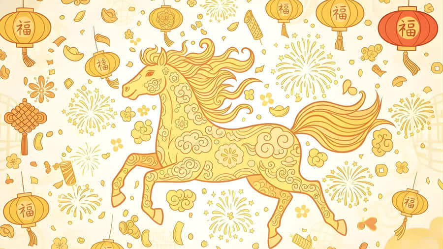 Year Of The Horse Celebration Wallpaper