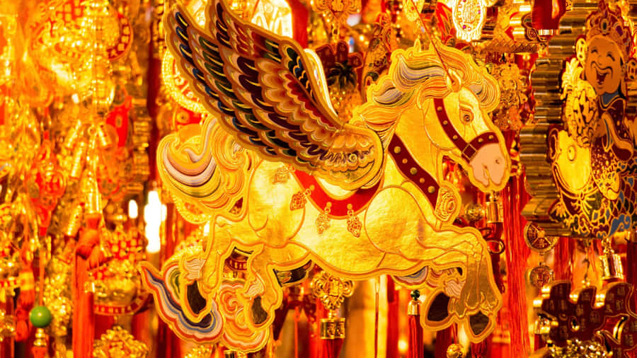 Year Of The Horse Lanterns Wallpaper