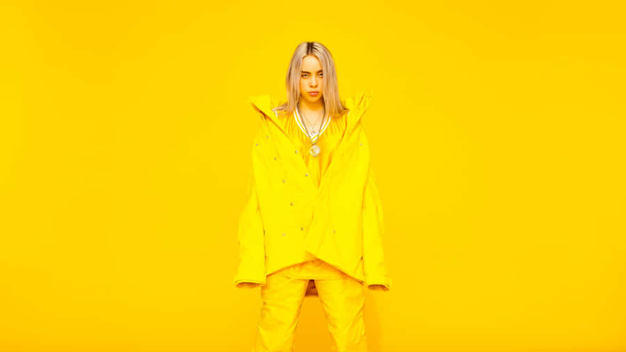 Yellow Billie Eilish 2021 Wallpaper