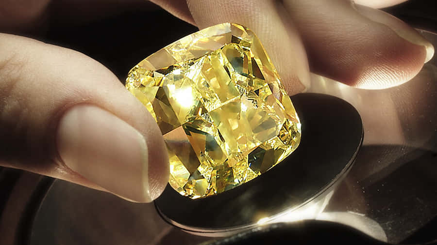 Yellow Diamond Shining Brightly Wallpaper