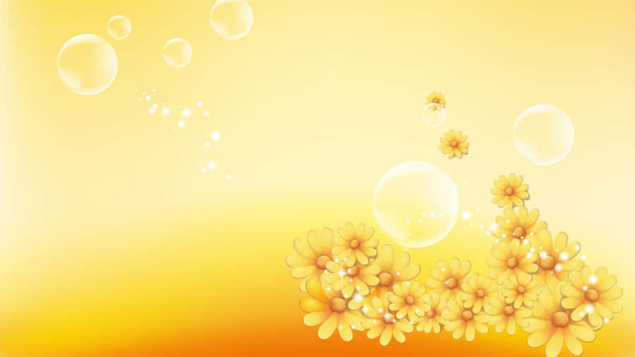 Yellow Floral Background Wallpaper