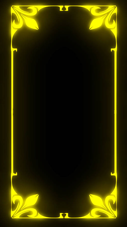 Yellow Frame Neon Phone Wallpaper