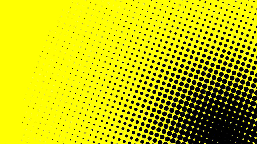 Yellow Hd Halftone Texture Wallpaper