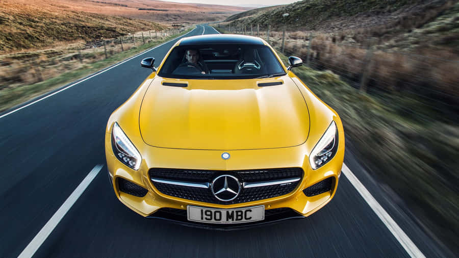 Yellow Mercedes Benz Car Hd Wallpaper