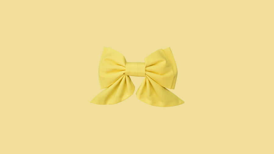 Yellow Preppy Bow Wallpaper