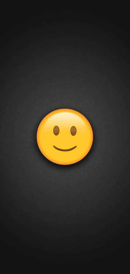 Yellow Smile Emoji Classic Black Wallpaper