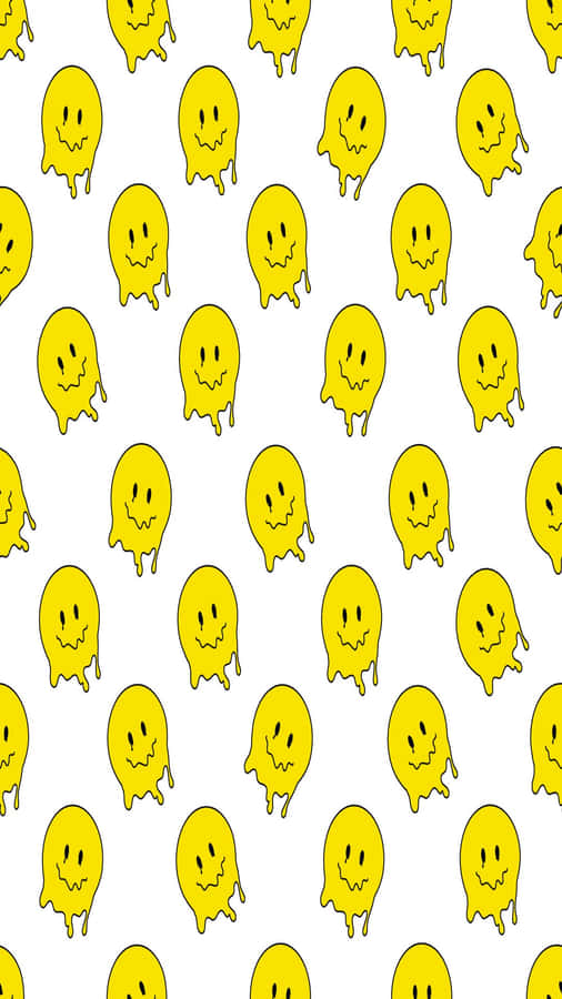 Yellow_ Trippy_ Smiley_ Faces_ Pattern.jpg Wallpaper