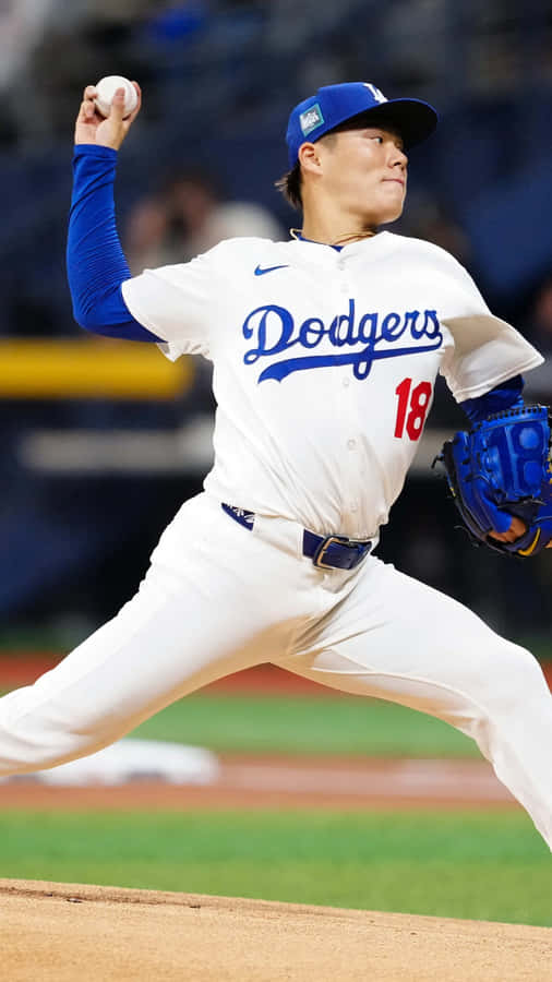 Yoshinobu Yamamoto Dodgers Debut Wallpaper