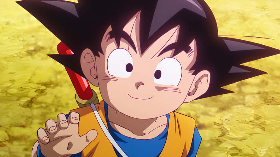 Young Goku Smiling Wallpaper